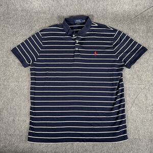 Polo By Ralph Lauren Polo Shirt Men XL /TG Blue Striped Logo
